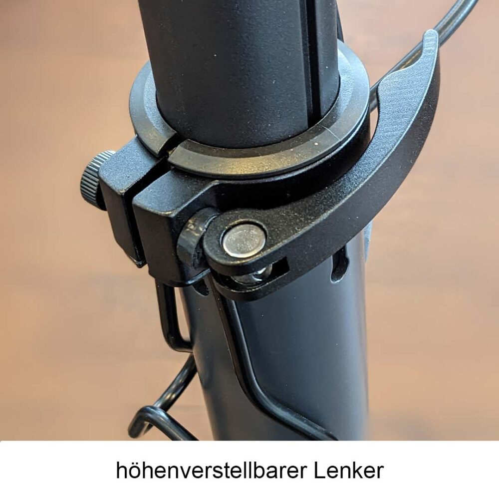 höhenverstellbarer Lenker in Nahaufnahme Egret PRO escooter elektroroller eroller