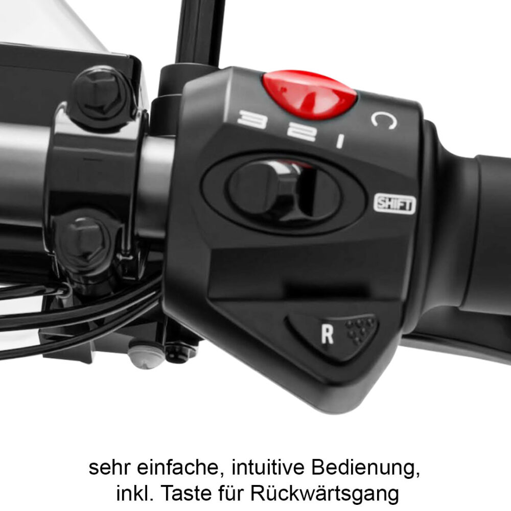 Super Soco cpx pro Bedienung Rückwärtsgang