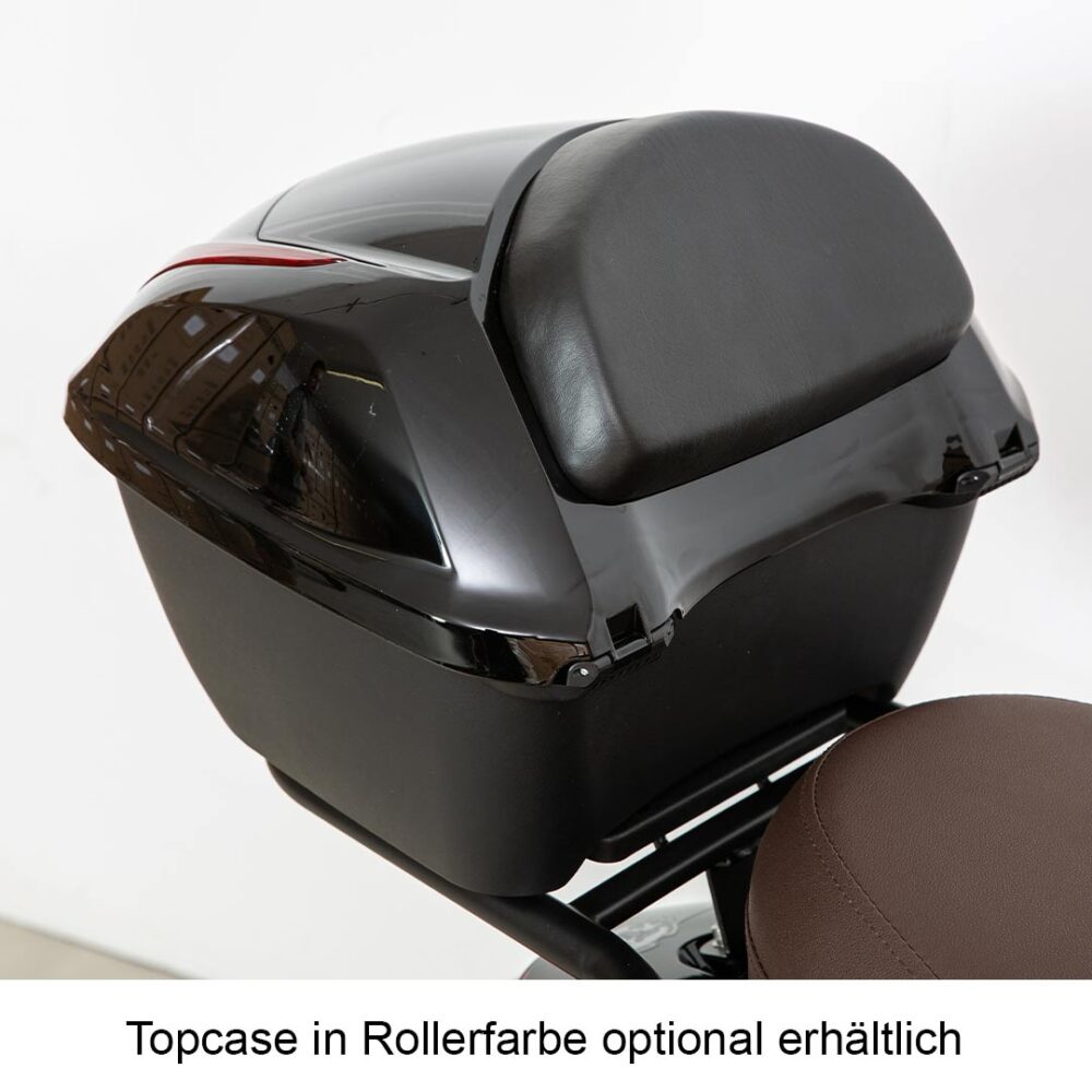 schwarzes Topcase für Elektroroller eRoller EFO EV4000