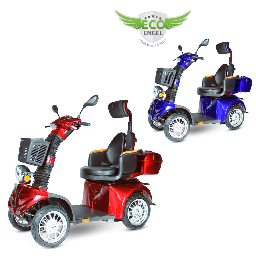 Eco Engel 540 Seniorenmobil mit elektromagnetischer Bremse in rot und blau