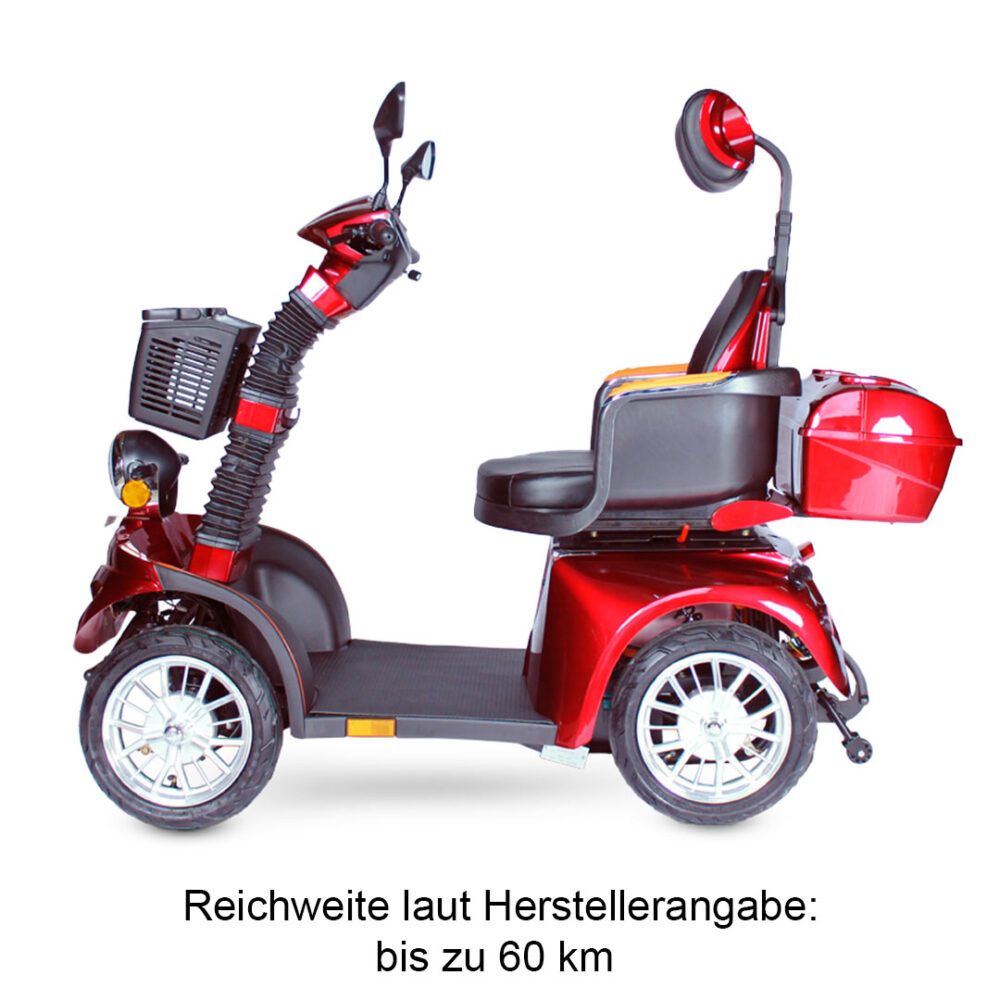 Eco Engel 540 Seniorenmobil mit elektromagnetischer Bremse Seitenansicht in rot