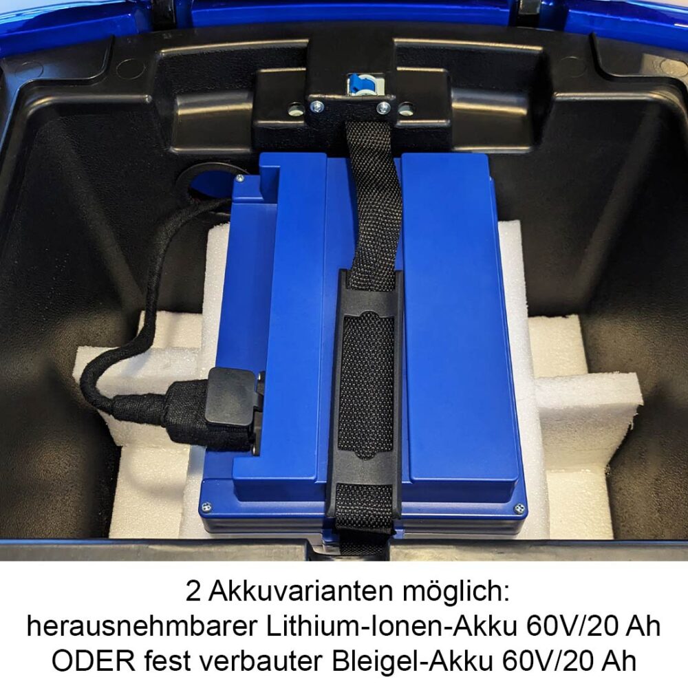 Akkufach mit Akku von Eco Engel 510 Seniorenmobil 25 km/h