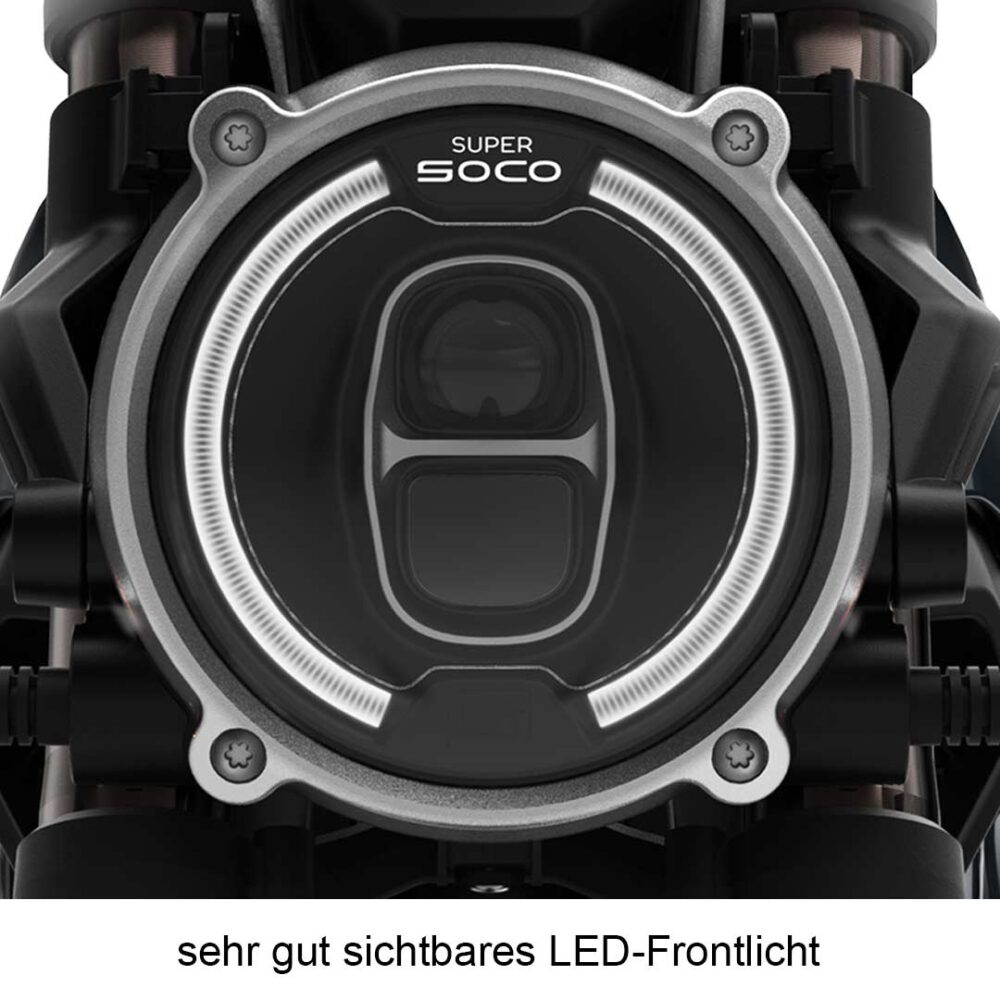 Frontlicht Super Soco TC Wanderer 45 km/h Elektromoped