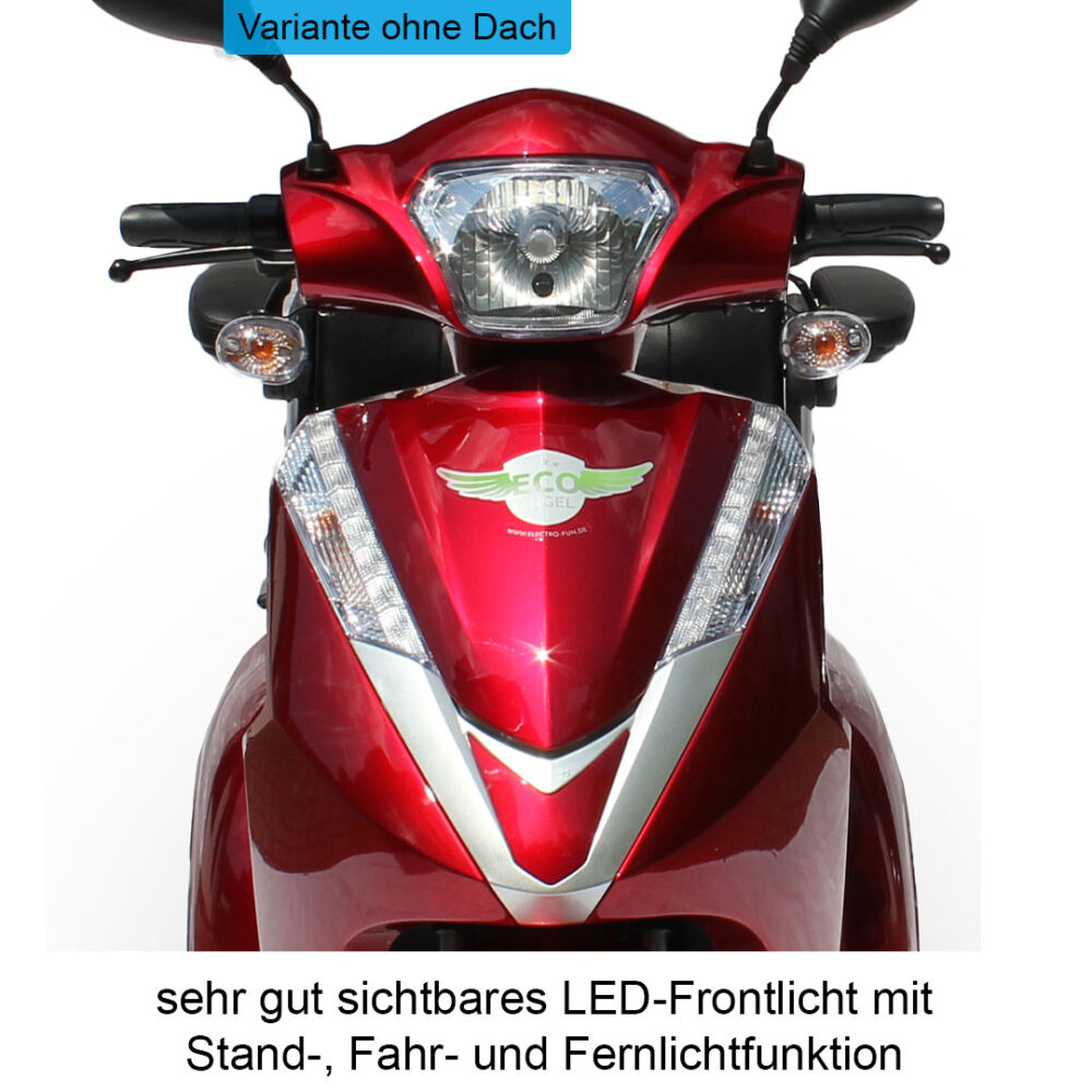 Front mit Licht von Eco Engel 501 Seniorenmobil 25 km/h mit Dach