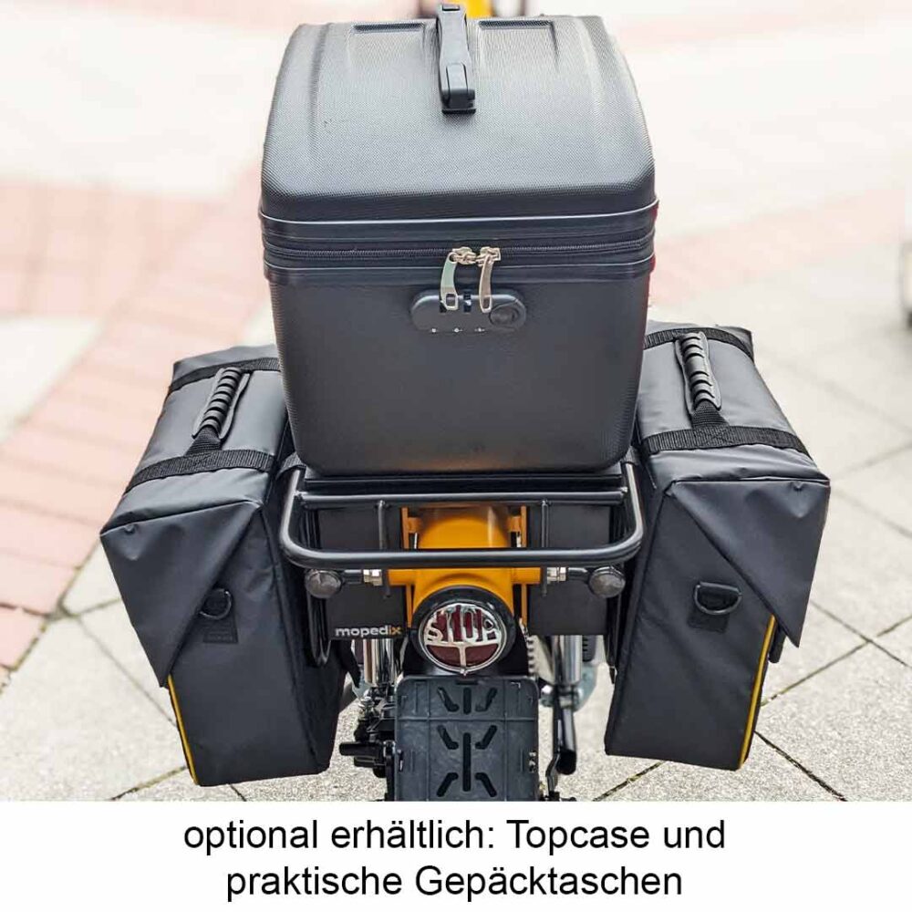 Topcase und Gepäcktaschen für Mopedix Electrix 45er eRoller eMoped
