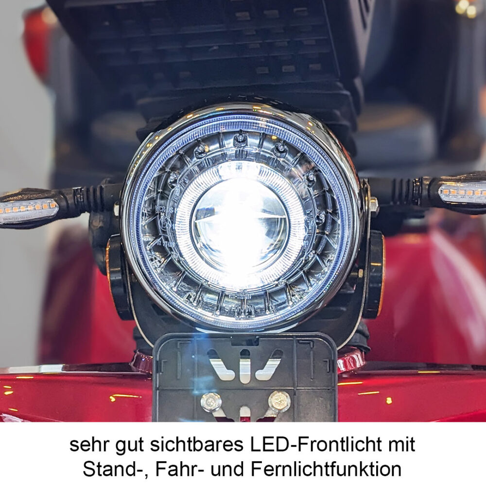 Frontlicht von Eco Engel 540 Seniorenmobil mit elektromagnetischer Bremse