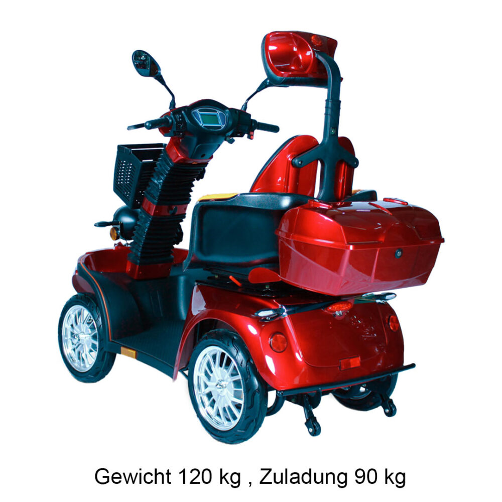 Eco Engel 540 Seniorenmobil mit elektromagnetischer Bremse von schräg hinten in rot